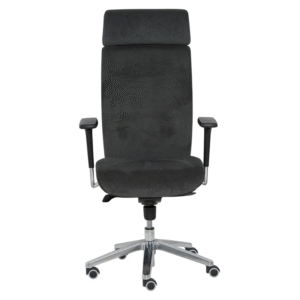 Scaun KIND cromat, spătar înalt cu tetieră