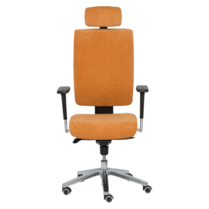 Scaun KIND cromat, spătar mediu cu tetieră